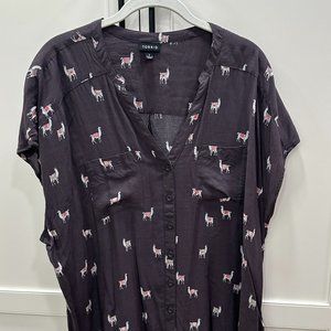 Torrid Llama Blouse Size 1